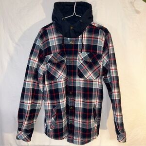 Legendary Whitetails Men's Camp Night Berber Lined Hooded Flannel Shirt Jacket